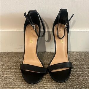 Savannah Black Stiletto Heels with Ankle Strap shoe dazzle